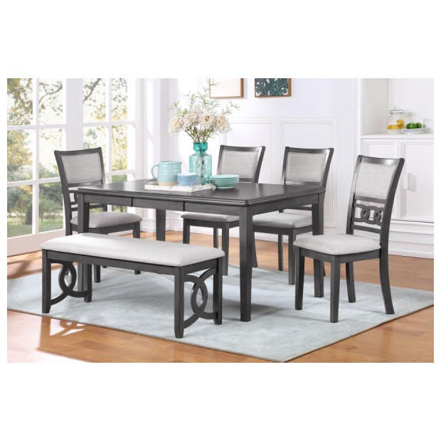 Fitzgerald Furniture GIA GRY RECT STD 6PC